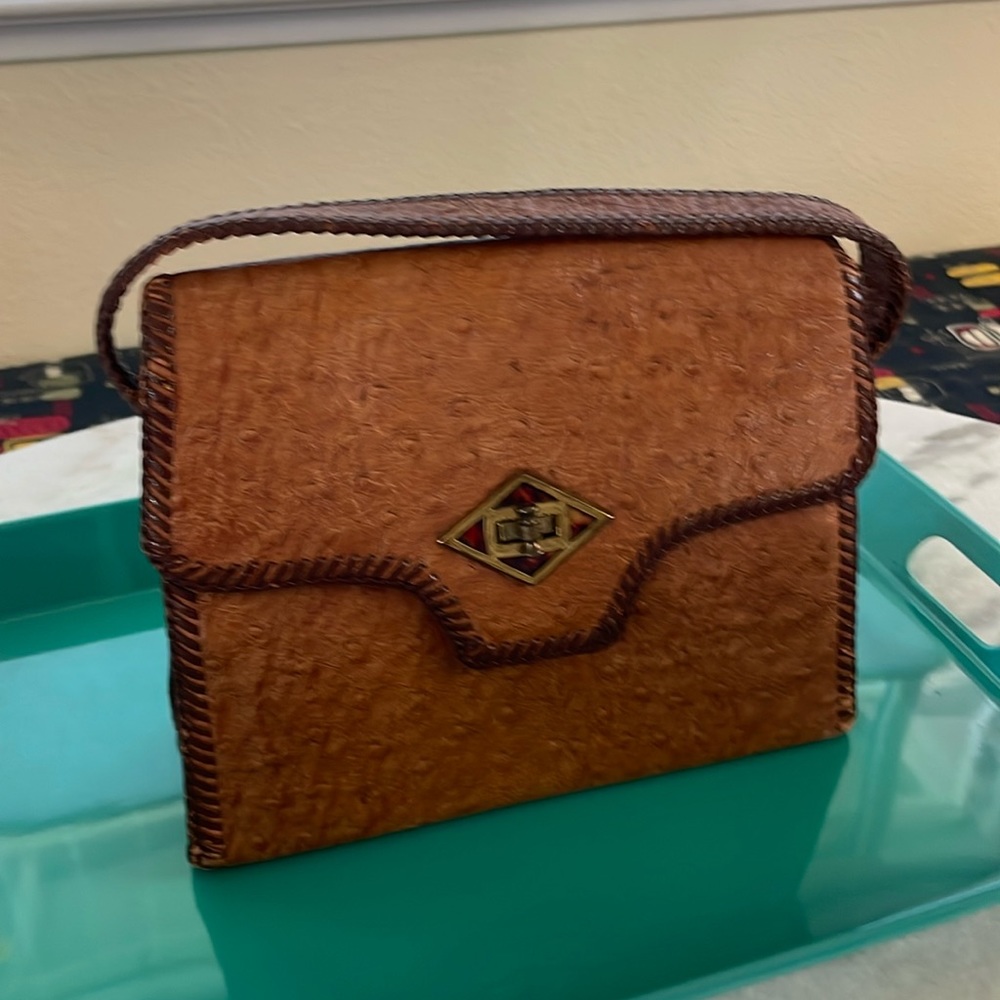 Vintage Ostrich Handbag